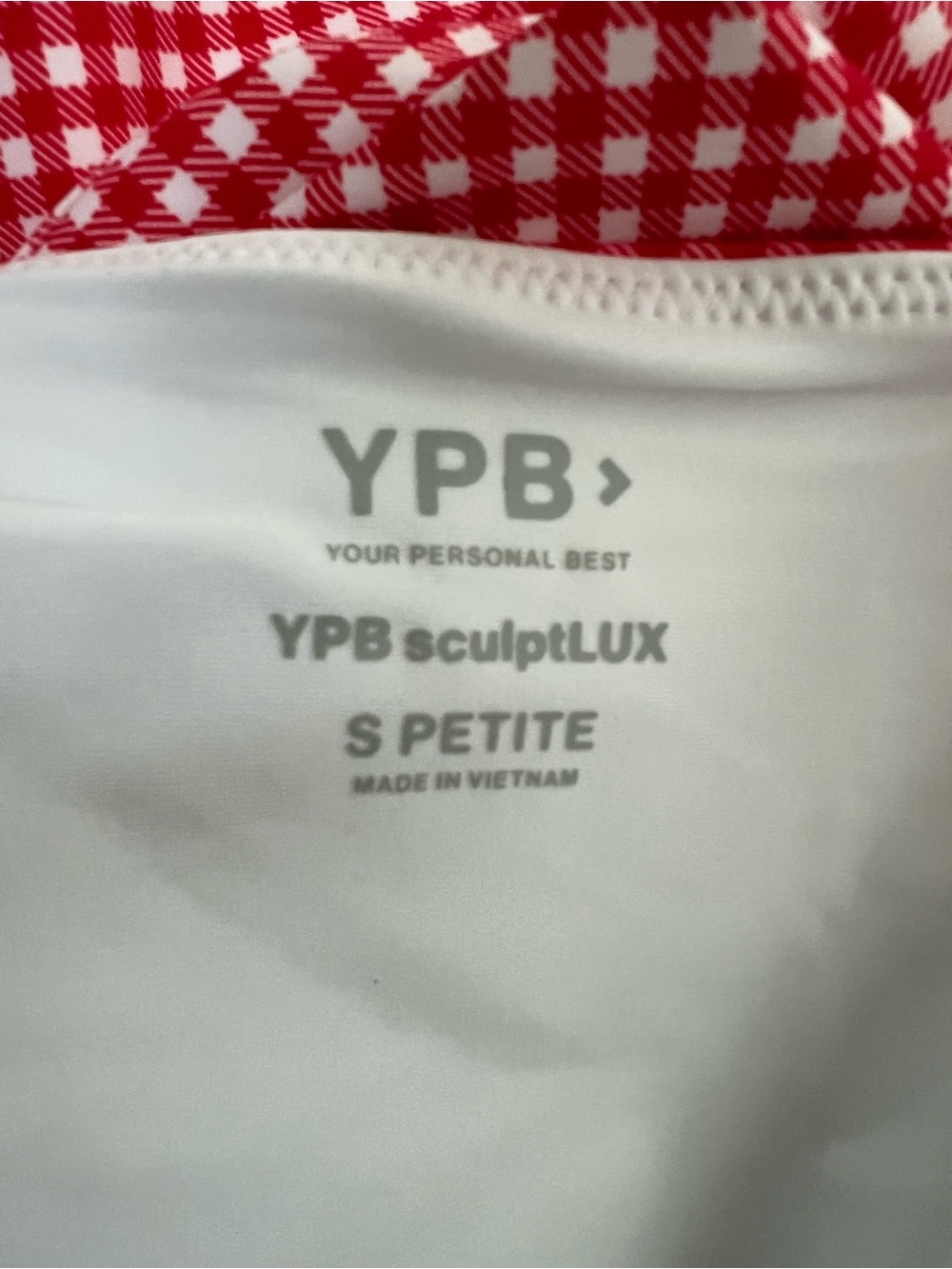 Abercrombie YPB sculptLUX Squareneck Active Dress Red Gingham Picnic skort - Picture 6 of 11